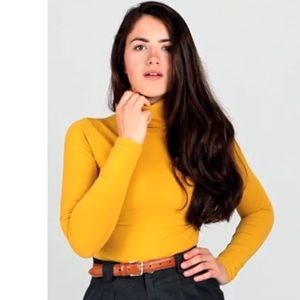 Mustard Turtle Neck American Apparel
